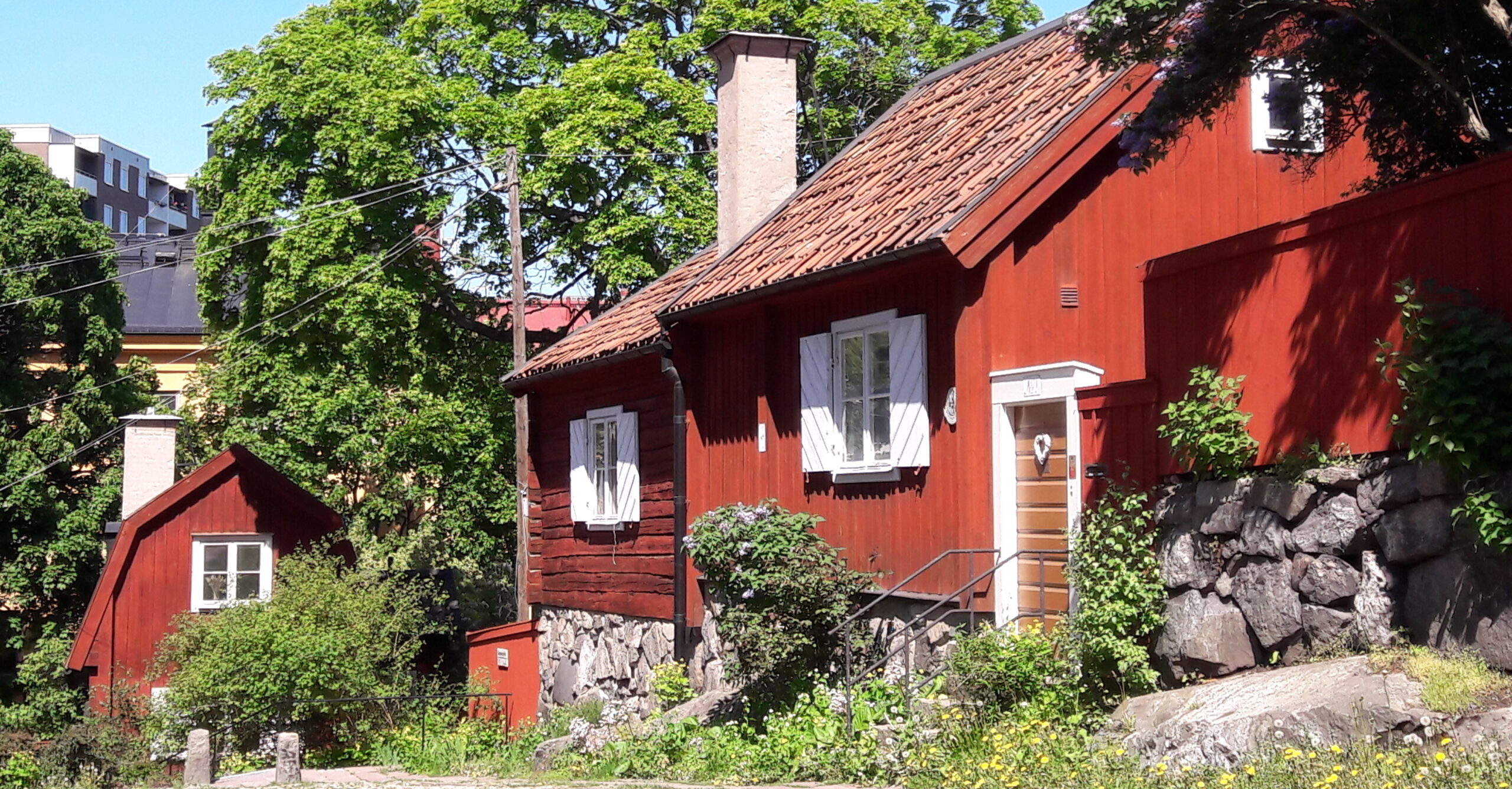 Stockholm, Södermalm, Skeppargränd, Holzhäuser in Schweden, Expedition Stockholm